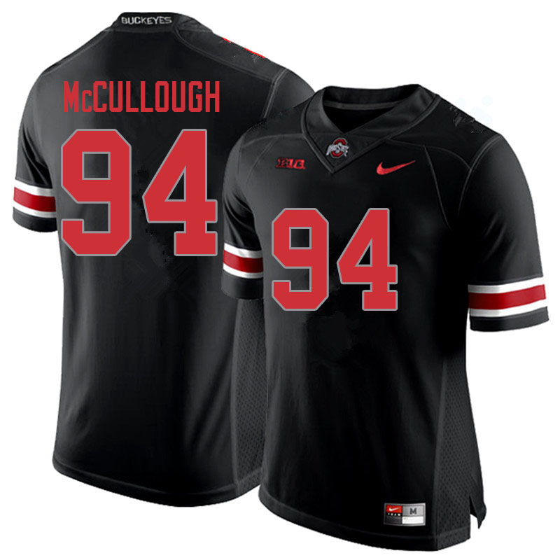 Men #94 Roen McCullough Ohio State Buckeyes College Football Jerseys Sale-Blackout
